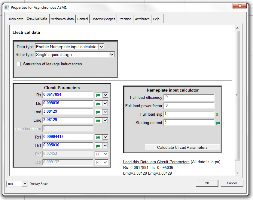 induction machine model